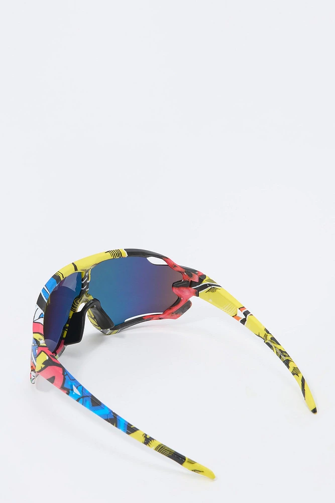 Lunettes de soleil avec motif abstrait