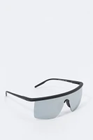 Rimless Square Shield Sunglasses