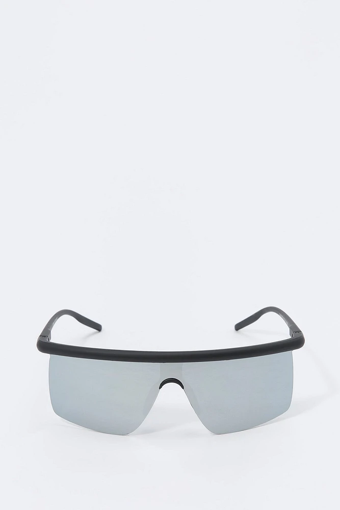 Rimless Square Shield Sunglasses