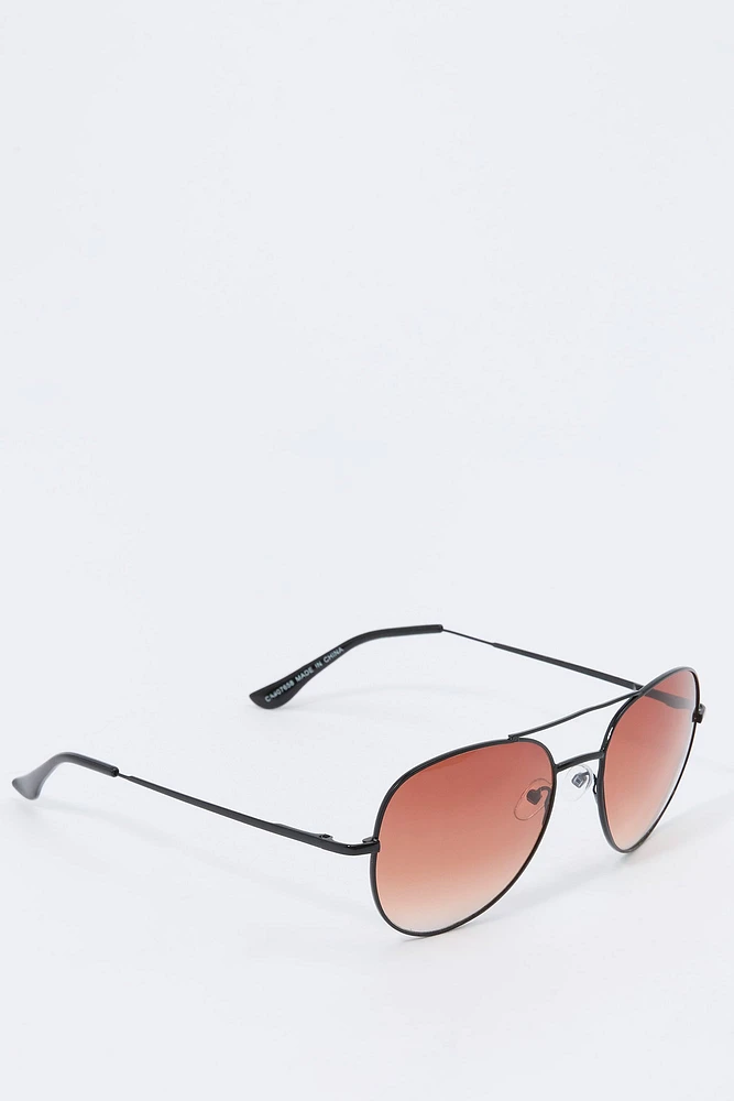 Lunettes de soleil aviateur rondes