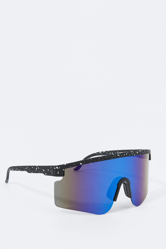 Paint Splatter Shield Sunglasses