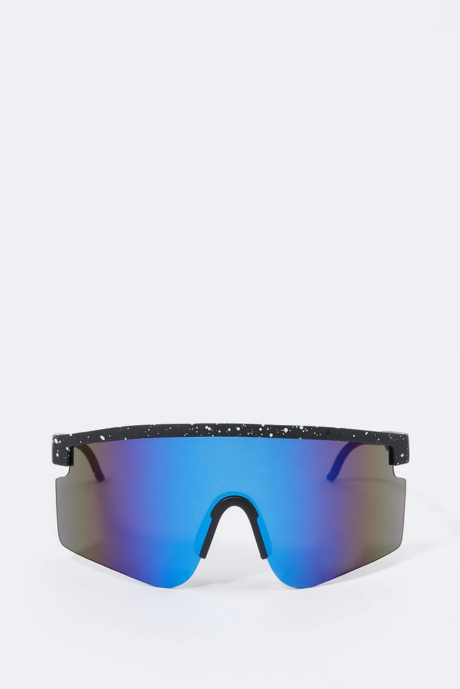 Paint Splatter Shield Sunglasses