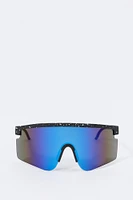 Paint Splatter Shield Sunglasses