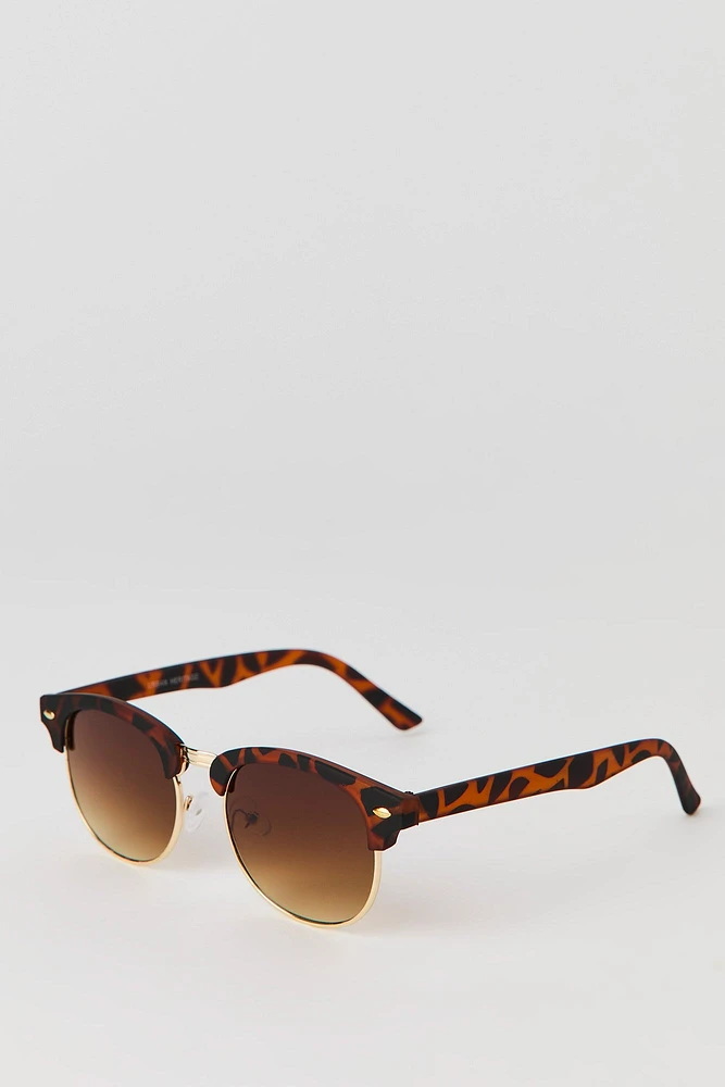 Tortoiseshell Clubmaster Sunglasses