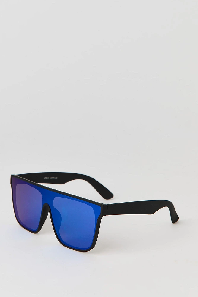 Tinted Square Shield Sunglasses