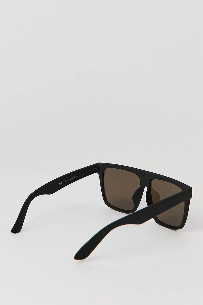 Tinted Square Shield Sunglasses