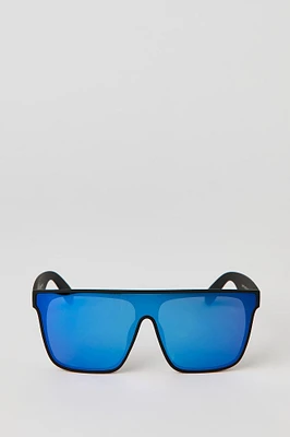 Tinted Square Shield Sunglasses