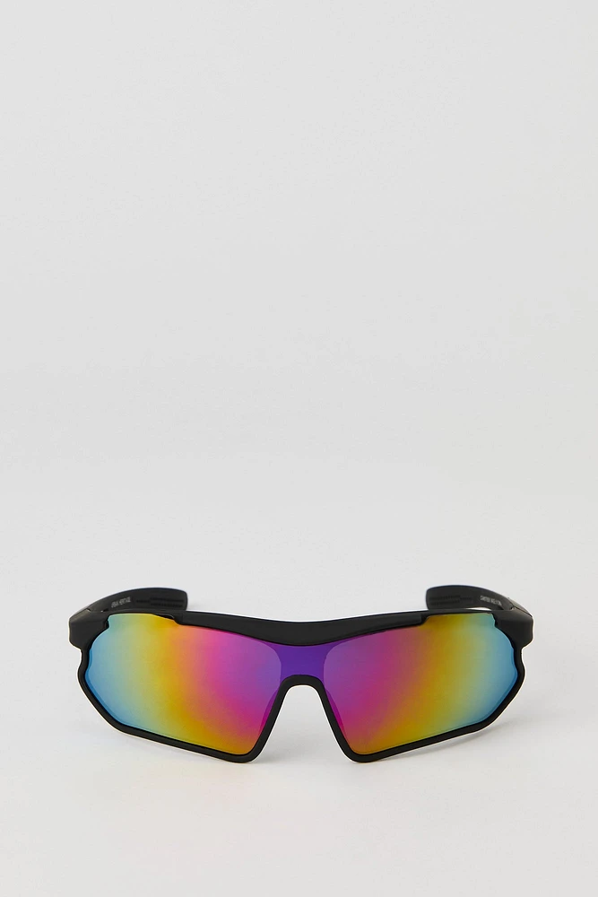 Soft Touch Sporty Shield Sunglasses