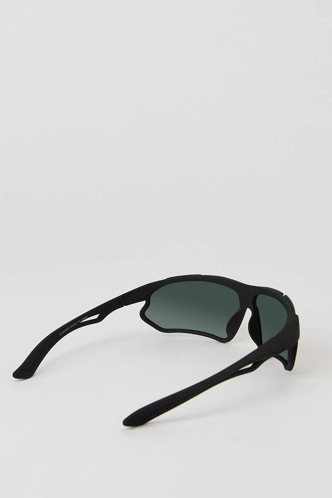 Soft Touch Sporty Shield Sunglasses