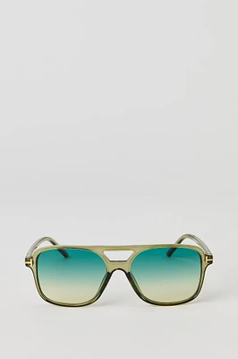 Clear Aviator Sunglasses