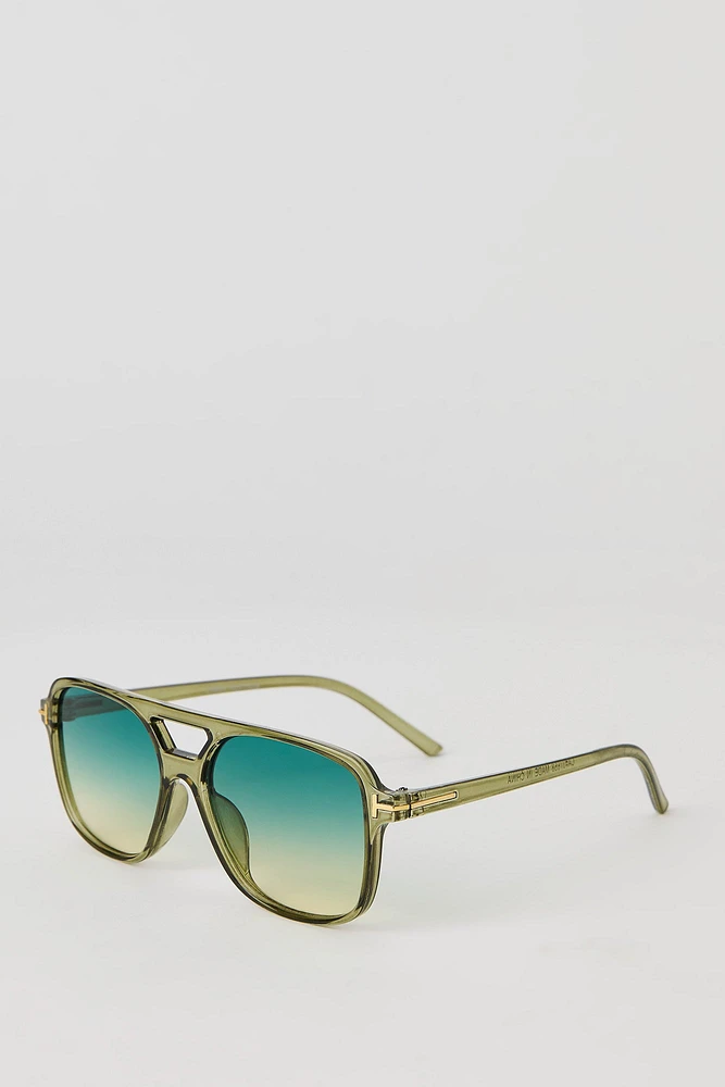 Clear Aviator Sunglasses