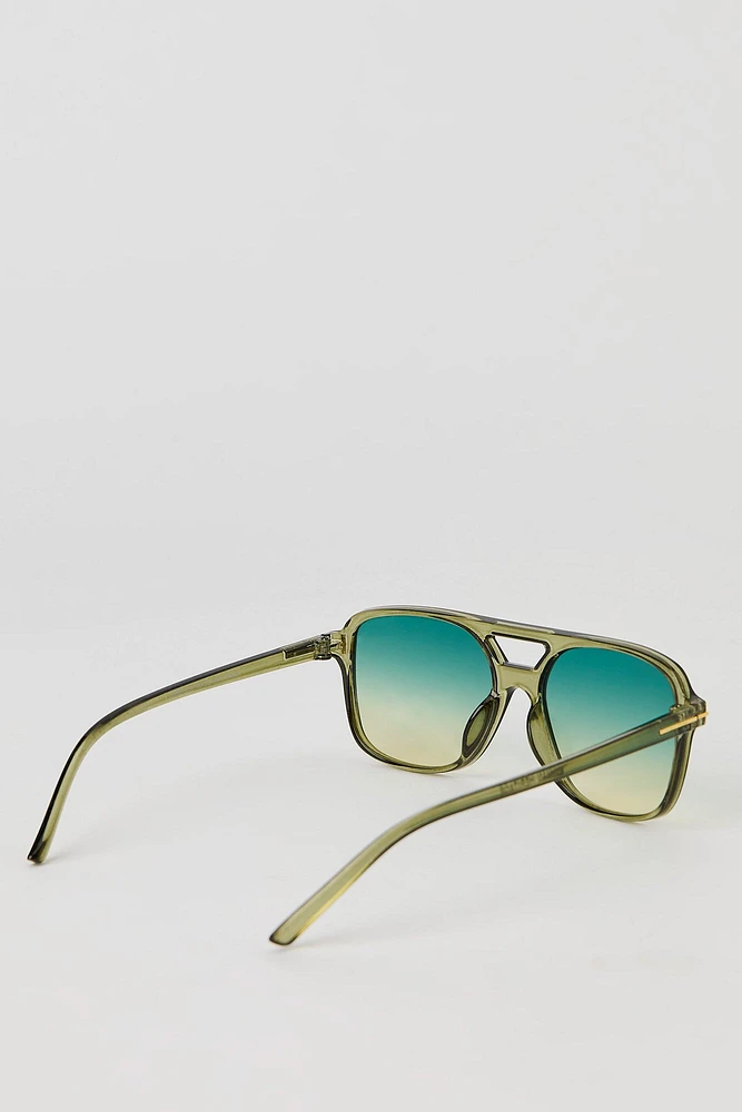 Clear Aviator Sunglasses