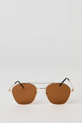 Lunettes de soleil aviateur rondes