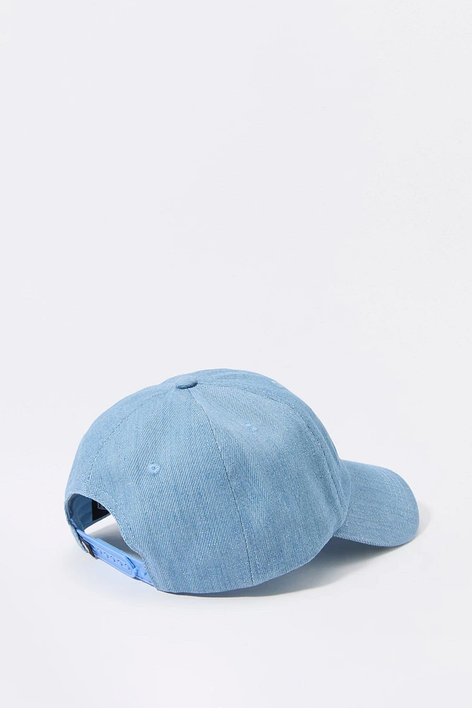 Palm Springs Embroidered Denim Baseball Hat