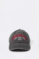 Brooklyn Embroidered Washed Baseball Hat