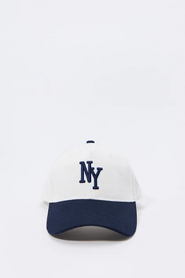 Casquette de baseball deux-tons avec motif brodÃ© City