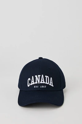 Casquette de baseball avec motif brodé Canada