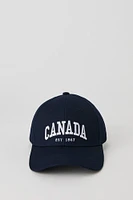 Casquette de baseball avec motif brodé Canada