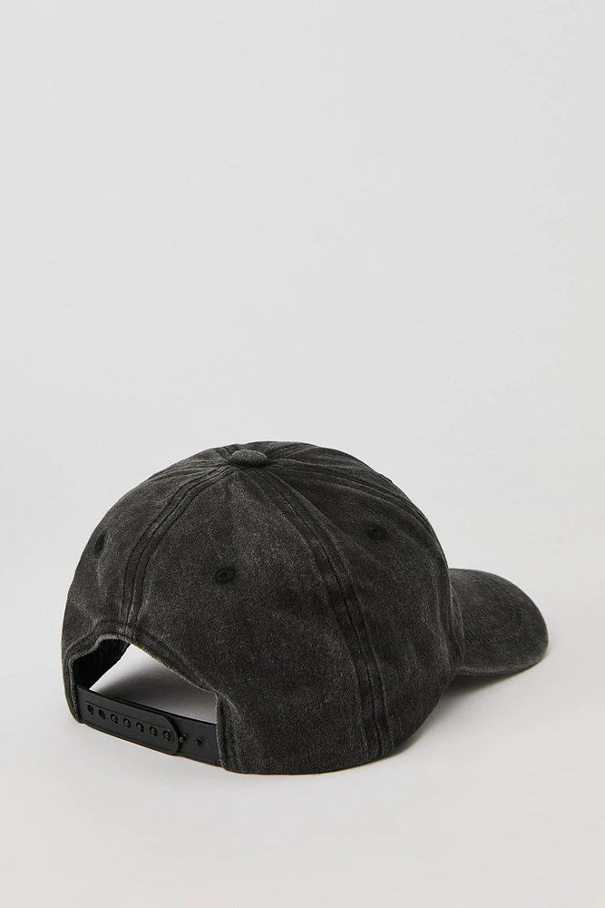 Casquette de baseball délavée avec motif brod