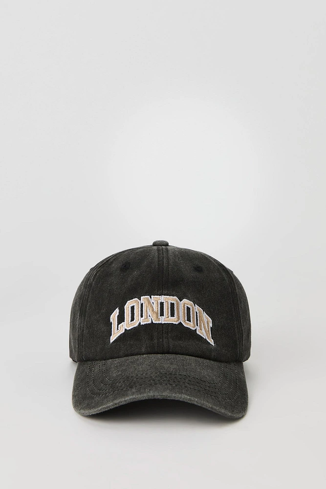 Casquette de baseball délavée avec motif brod