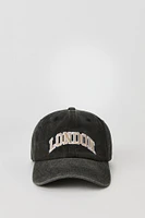 Casquette de baseball délavée avec motif brod