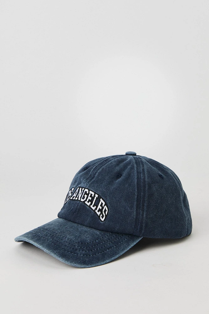 Casquette de baseball délavée avec motif brodé