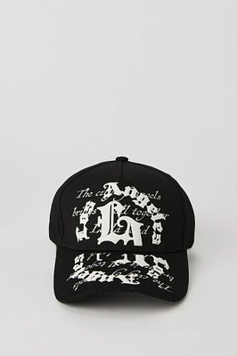 Casquette de baseball à imprimé LA Gothic