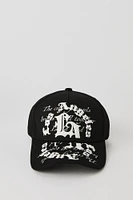 Casquette de baseball à imprimé LA Gothic