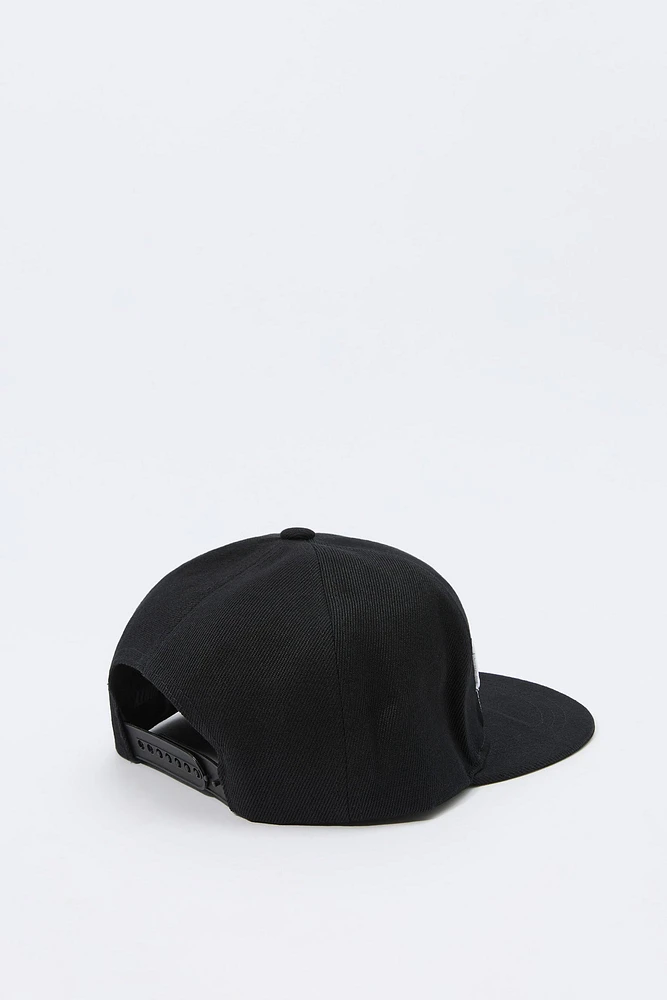 Gothic Text Embroidered Snapback Hat