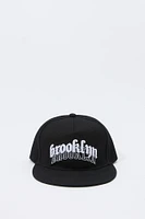 Gothic Text Embroidered Snapback Hat