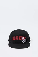 Gothic Text Embroidered Snapback Hat
