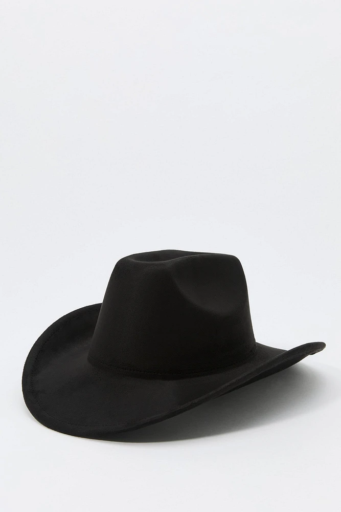 Faux Suede Cowboy Hat