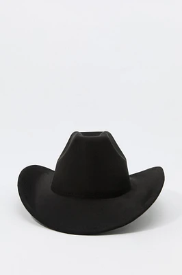 Faux Suede Cowboy Hat