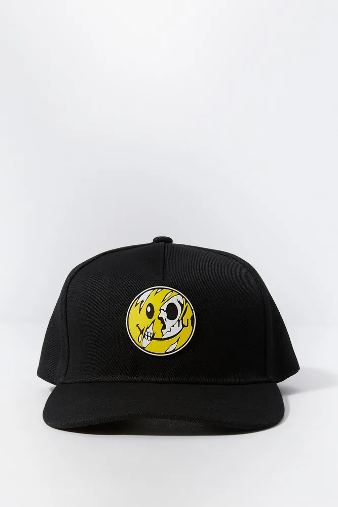 Smiley Face Patch Baseball Hat
