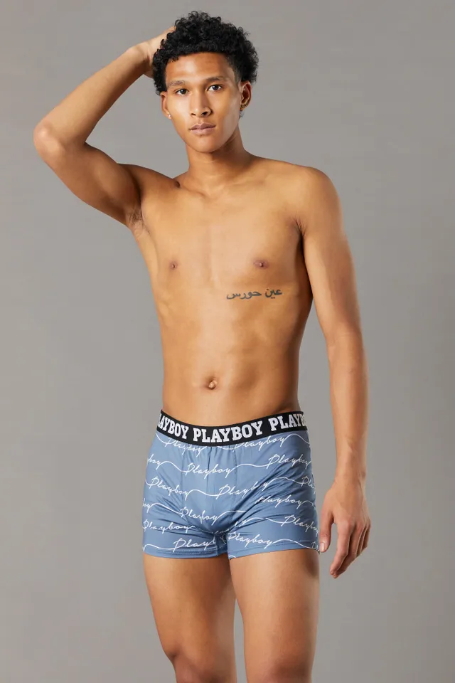 Playboy Underwear Boxermen's Playboy-style Boxer Shorts - Polyester  Printed Underwear M-3xl