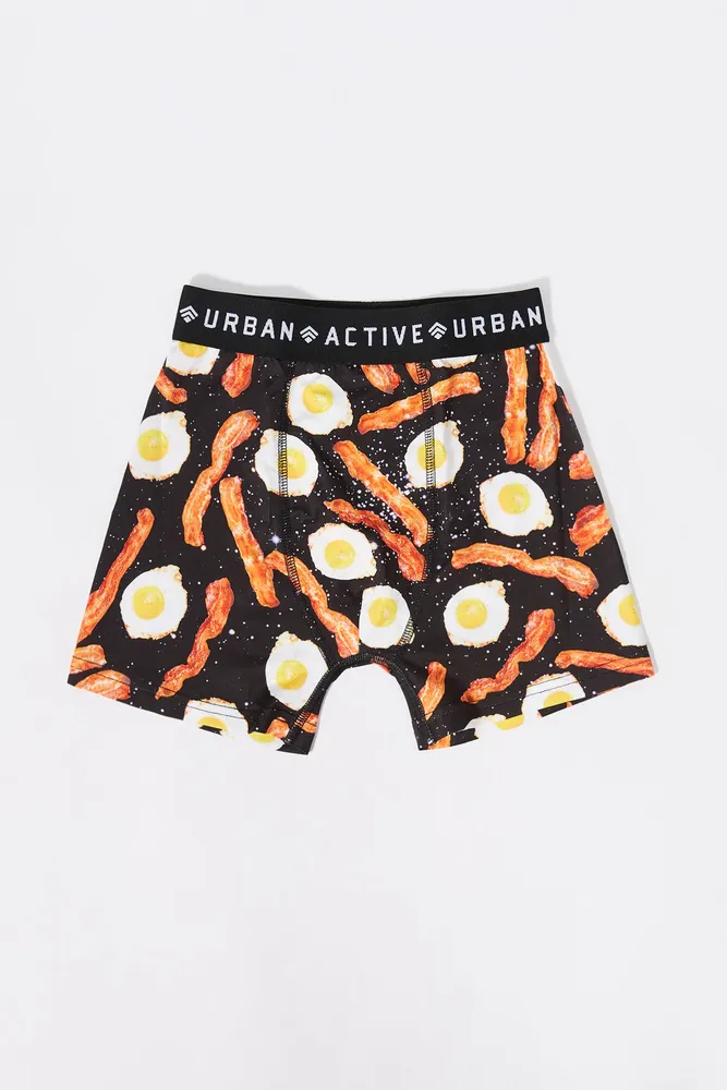 Bacon and Eggs Print Boxer Brief