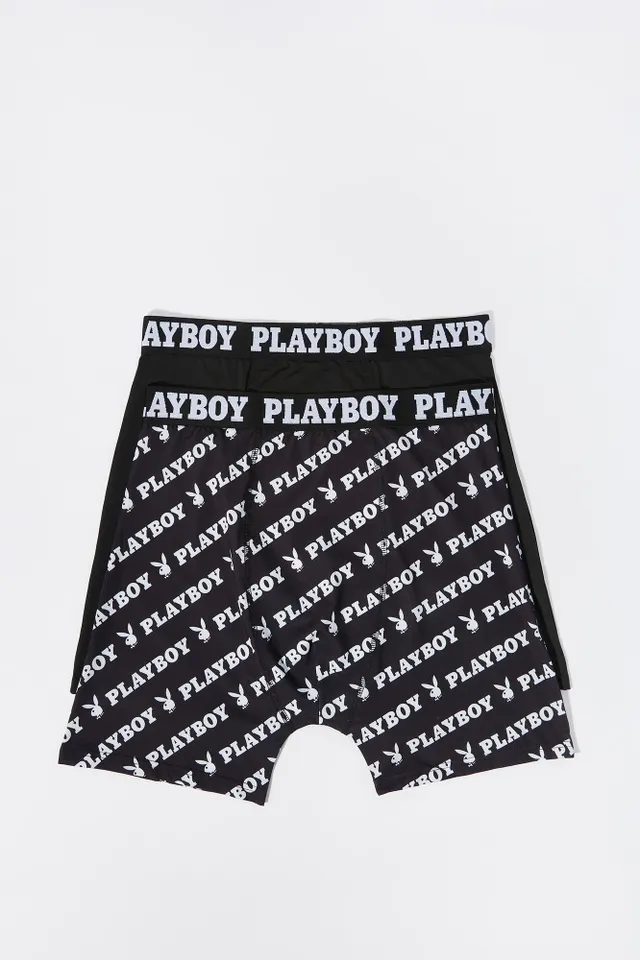 Mens Playboy Print Boxer Briefs (2 Pack)