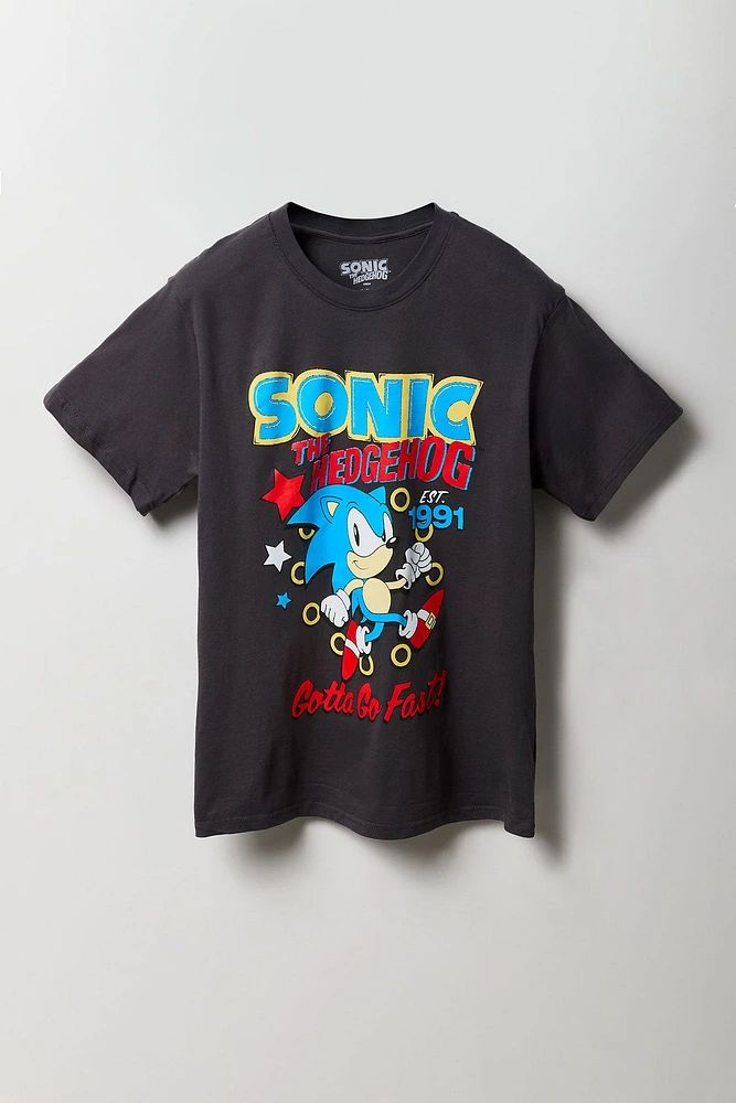 T-shirt à imprimé Sonic the Hedgehog