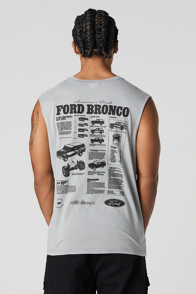 Débardeur délavé à imprimé Ford Bronco