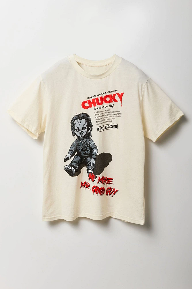 T-shirt de coupe garçonne à imprimé Chucky No More Good Guy