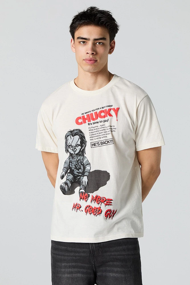 T-shirt de coupe garÃ§onne Ã  imprimÃ© Chucky No More Good Guy