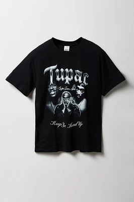 T-shirt Ã  imprimÃ© Tupac Keep Ya Head Up