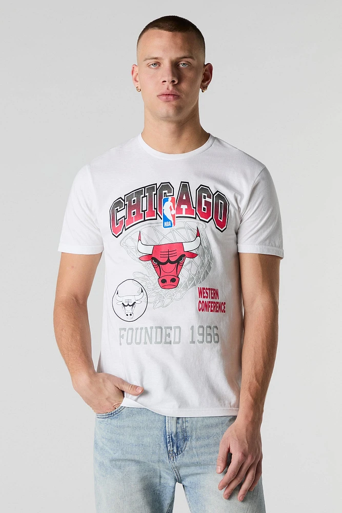 T-shirt à imprimé Chicago Bulls