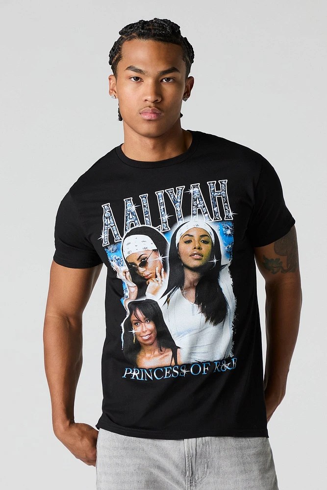 T-shirt à imprimé Aaliyah