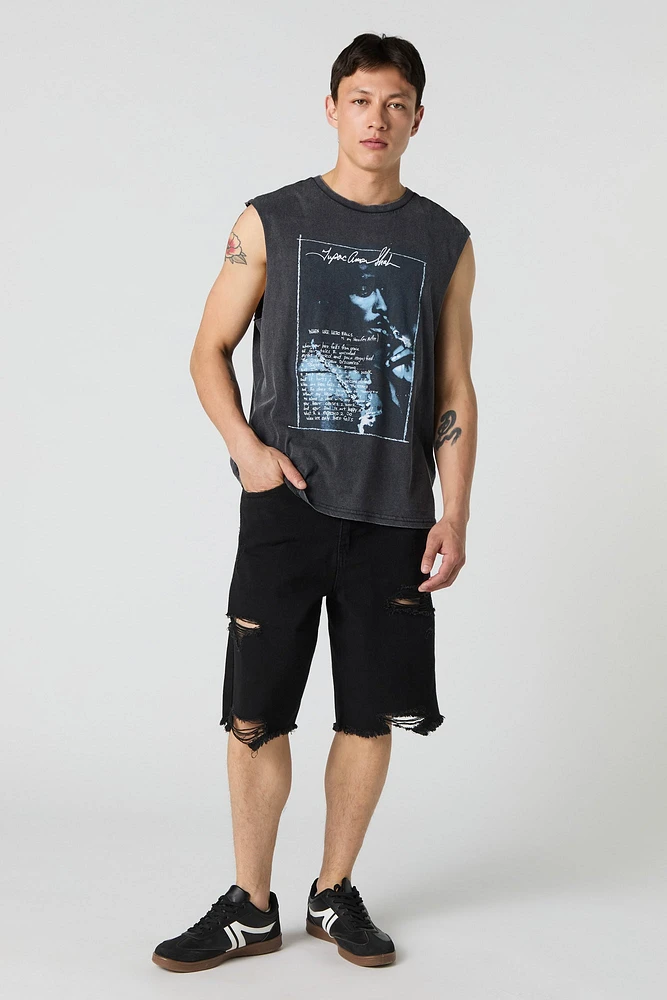 Tupac My Hero Graphic Washed Tank