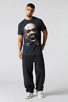 T-shirt unisexe délavé à imprimé Jon Jones UFC