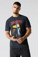 T-shirt unisexe délavé à imprimé Sauron LOTR