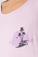 Palm Tree Sunset Graphic Tank