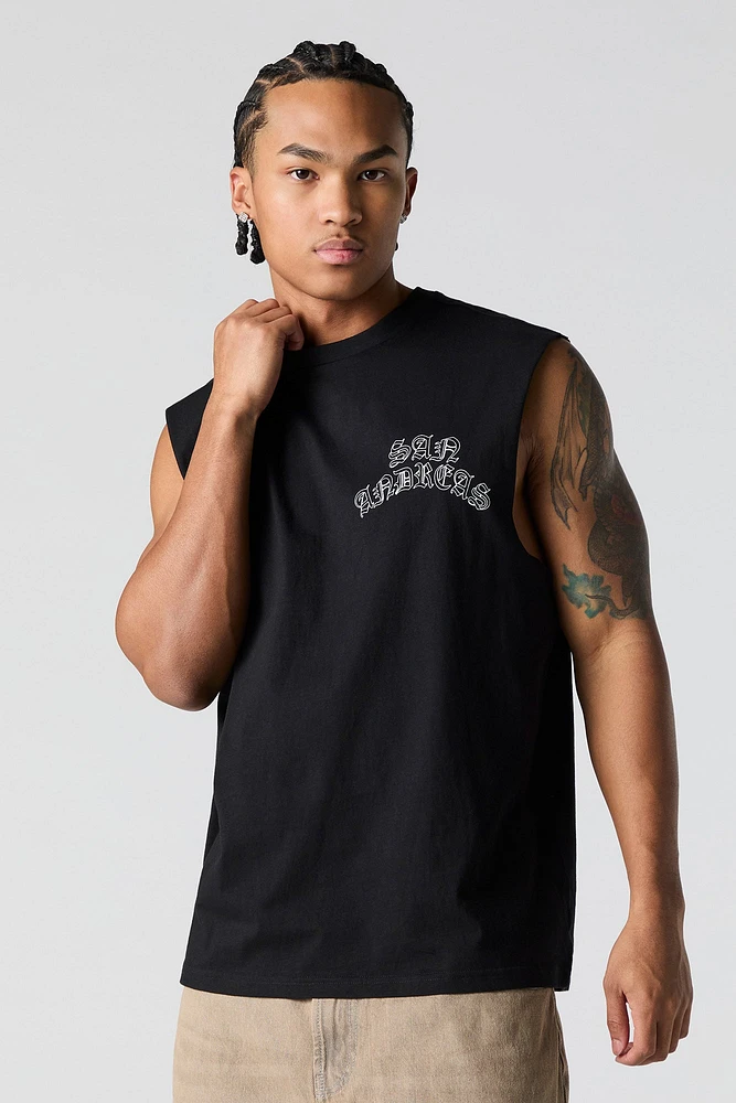 Débardeur sport à imprimé San Andreas