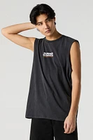 Summer Sunsets Graphic Washed Muscle Tank